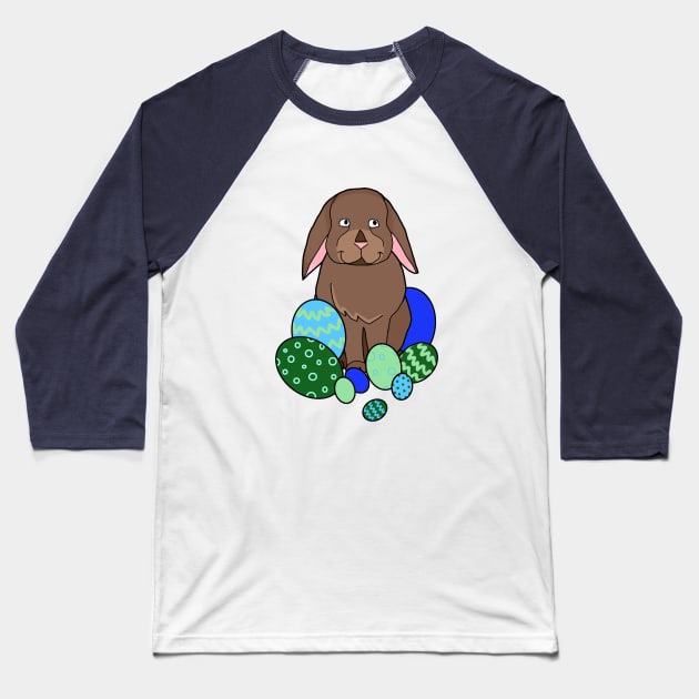 Easter bunny design Baseball T-Shirt by MoggyCatDesigns